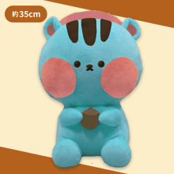 【ブルー】ピャムシリーズぴゃむリスぬいぐるみBIG