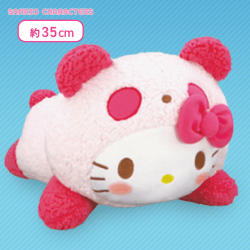 【キティ】サンリオキャラクターズ もこもこパンダBIGぬいぐるみーキティ・シナモンー