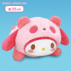 【マイメロディ】サンリオキャラクターズ もこもこパンダBIGぬいぐるみーマイメロディ・クロミー