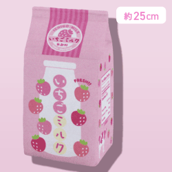 【いちごミルク】FANS 牛乳パックぬいぐるみBIG