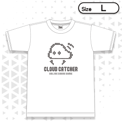 【ホワイト/L】Pixel-Tshirt