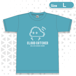【アクアブルー/L】Pixel-Tshirt