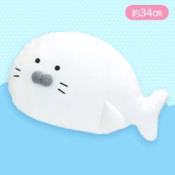 【あざらし】つぶらな瞳の水族館　もちふわ　おっきめぬいぐるみ