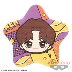 【V】TinyTAN Butter ちびぐるみ星型ビッグ缶バッジ