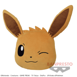 【イーブイ】ポケットモンスター ふわむにでっかいフェイスクッション〜ピカチュウ・イーブイ〜