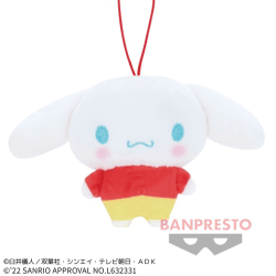 【シナモロール】クレヨンしんちゃん×シナモロール ゴムひも付きぬいぐるみ