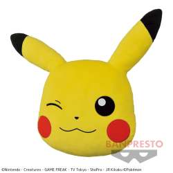 【ピカチュウ】ポケットモンスター ふわむにでっかいフェイスクッション〜ピカチュウ・イーブイ〜