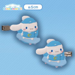 【スケボー】シナモロール ドローイングシナモンヘアクリップ〜シナモンのあこがれ〜