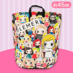 【写真柄】イルメールハッピードール ランドリーバスケット