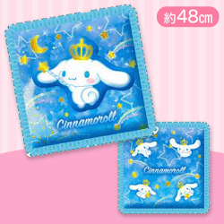 【シナモロール】サンリオフリル付き 半立体スクエアクッション