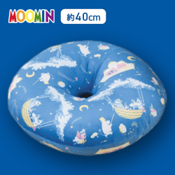 【ブルー】ムーミン ドーナツクッション