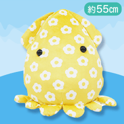 【イカ(花柄)】もちぷに水族館ぬいぐるみ〜SPver〜