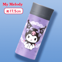 【パープル】マイメロディクロミ レース×リボンステンレスボトル