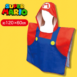 【マリオ】スーパーマリオフード付きタオル
