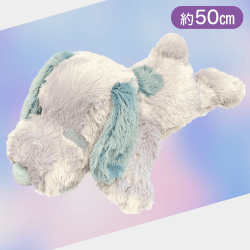 【グレー】スヌーピーPVボア50cm寝そべりぬいぐるみ