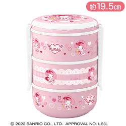 マイメロディ ハートキューピッド3段ピクニックランチボックス