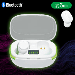 【ホワイト】ワイヤレス充電！TWSイヤホンVERTEX（ヴァーテックス）