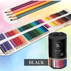 【ブラック】油性色鉛筆　76色セット