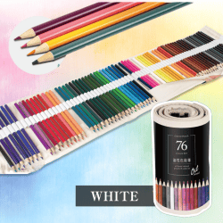 【ホワイト】油性色鉛筆　76色セット