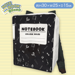 【ブラック】NOTEBOOKなリュック