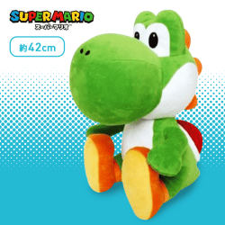 【グリーン】スーパーマリオ　特大サイズぬいぐるみ　おすわりヨッシー