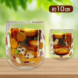 【チップ＆デール】ディズニー　ダブルウォールグラス