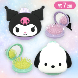 【クロミ＆ポチャッコ】【2種1セット】サンリオキャラクターズ　ミラー付きブラシ
