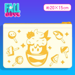 【オレンジ】Fall Guys　モアプラスレザー風ポーチ