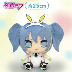 【白バニー】初音ミク きゅるまるBIGぬいぐるみ2