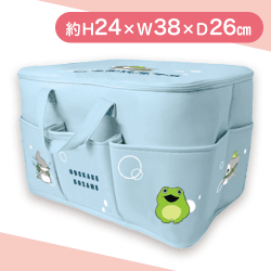 【ブルー】おでかけ子ザメ　ポケットいっぱい収納BOX