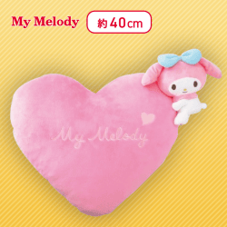 【マイメロ】マイメロディ クロミ ドール付きハートクッション