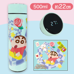 【グリーン】クレヨンしんちゃん　温度センサー付きステンレスボトル4