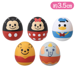 【5種1セット】ディズニーキャラクター　たまご型プチフィギュア