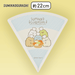 【ブルー+クリーム】すみっコぐらし すみっコパンきょうしつ バンブーファイバーパーティープレート