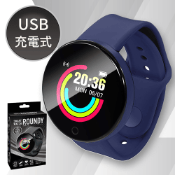 【ネイビー】多機能スマートウォッチROUNDY
