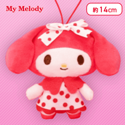 【マイメロディ（白リボン）】マイメロディ・クロミ クラシカルドットマスコット