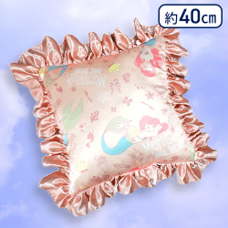 【ピンク】リトルマーメイドサテンクッション