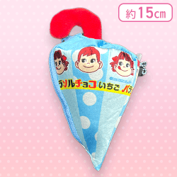 【単品配送不可】【ブルー】ペコちゃんのパラソルチョコぬいぐるみ