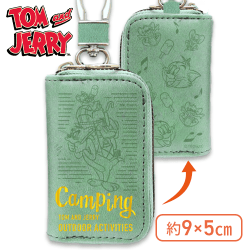 【スモーキーグリーン】トム＆ジェリー　カラビナ付ミニケース3