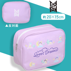 【ライトパープル】TinyTAN　プレミアムスクエアポーチ　Sweet Dreams
