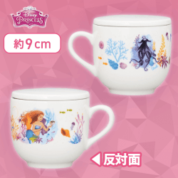 【アリエル＆アースラ（白）】『THE LITTLE MERMAID』　プラチナムザッカ蓋付マグカップ