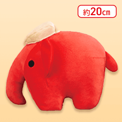 【赤(ハンチング帽)】ドムドムハンバーガー どむぞうくん スタッフ帽子ぬいぐるみ 