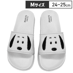 【ホワイトM】スヌーピーシャワーサンダル4