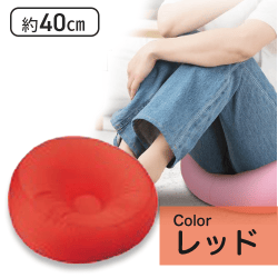 【レッド】KELLYラウンドクッション２