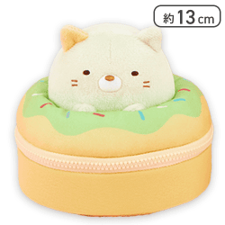【ねこ】すみっコぐらし ドーナツ型ぬいぐるみポーチ