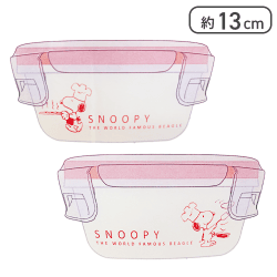 【オレンジ】スヌーピー　ガラスフードコンテナ2点セット