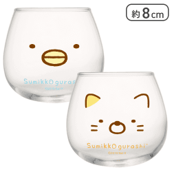 【ぺんぎん？＋ねこ】すみっコぐらし フェイス ゆらゆらペアグラス