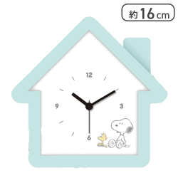 【ミントグリーン】スヌーピー ハウス型クロック