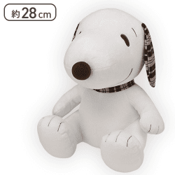 【スヌーピー】SNOOPY Lぬいぐるみ“スヌーピー＆オラフ” チェックスタイル