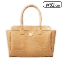 【ベージュ】クロミ クロコダイル風ショルダーバッグベージュ&ブラウン